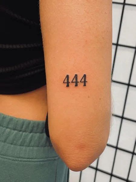 444 tattoo|Tatuagem 444: Descubra o Significado e sua Importância